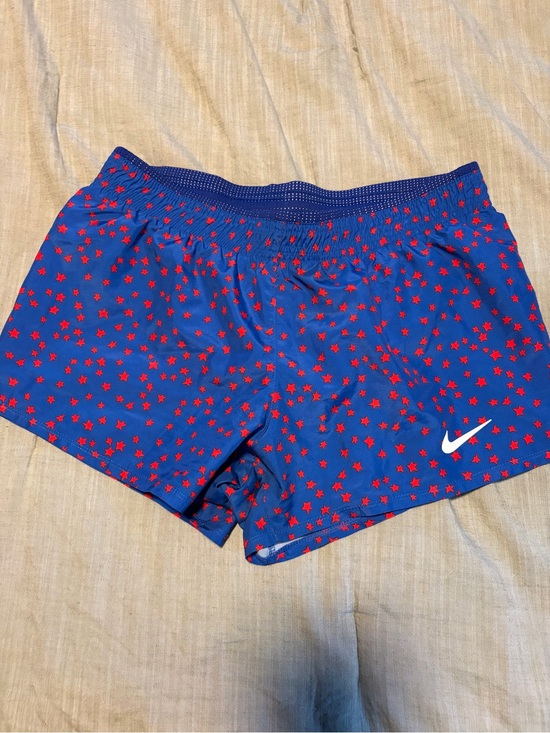 Nike Pants - Nike Women’s Blue Athletic Shorts with Red Star Print